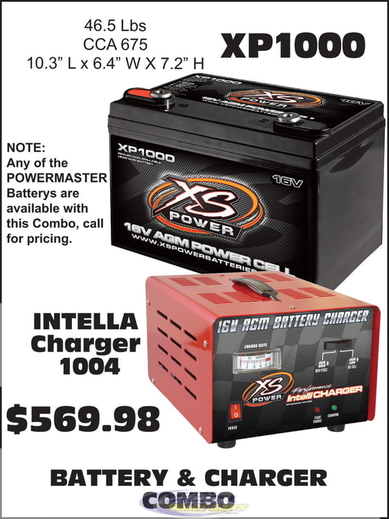 XS Power 16 Volt Battery XP1000 &1004 INTELLI Charge COMBO